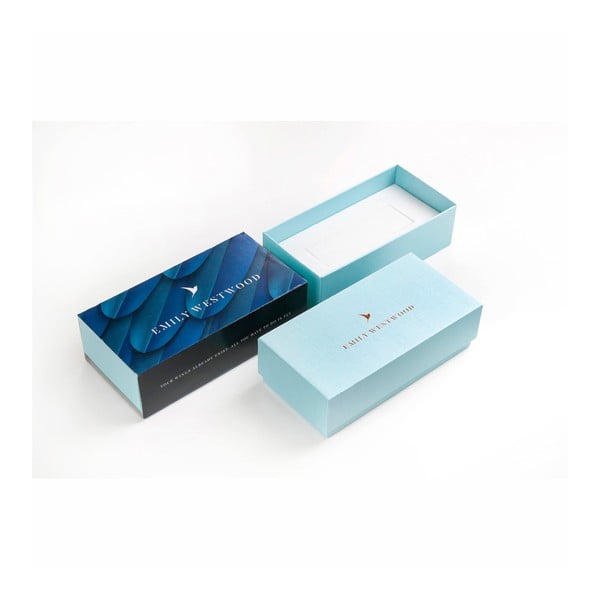 Dámské hodinky s bílým páskem z pravé kůže Emily Westwood Vintage-image-4