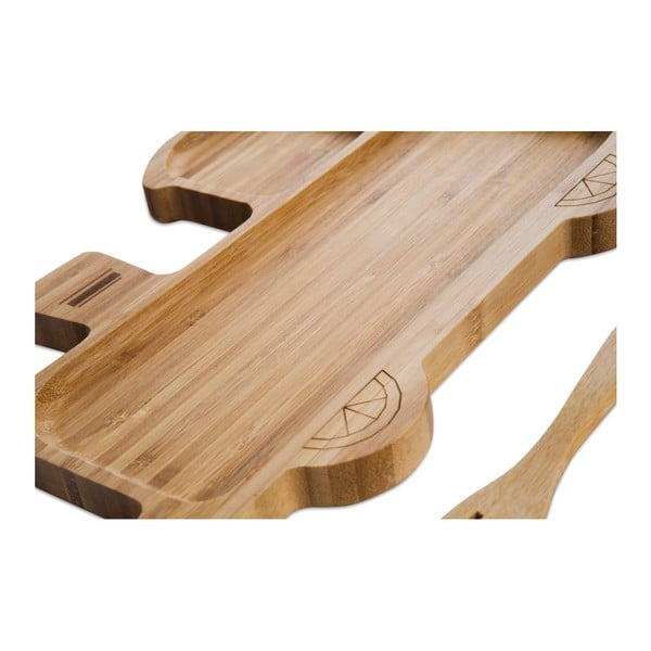 Bambusest valmistatud rongikujuline lastetaldriku ja söögiriistade komplekt Trainy - Bambum-image-2