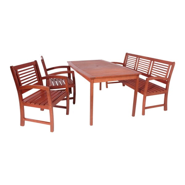 Eukalüptipuidust aia söögilaud 90x150 cm Madison - Garden Pleasure-image-2