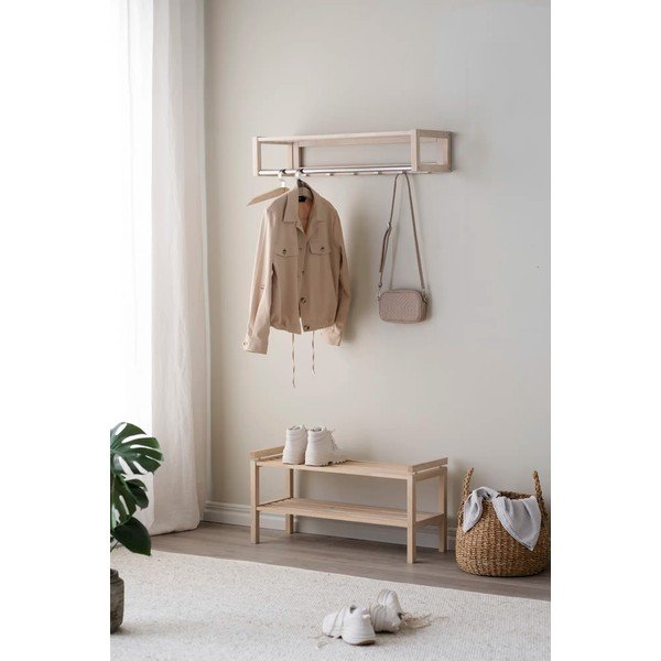  Tammepuidust seinanagi koos riiuliga Confetti - Rowico-image-3