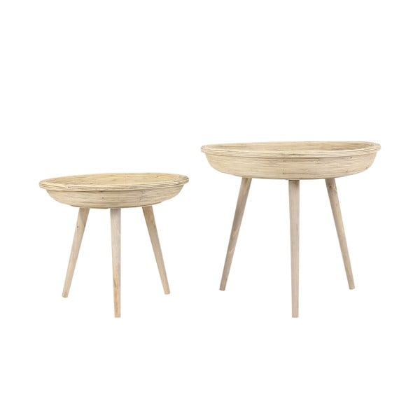 Rotangist ümmargused küljelauad 2 tk komplektis ø 56 cm Colon - Light & Living-image-3