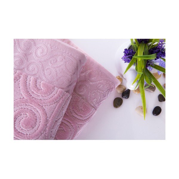 Set dvou ručníků Hanzade Pink, 50x90 cm-image-1