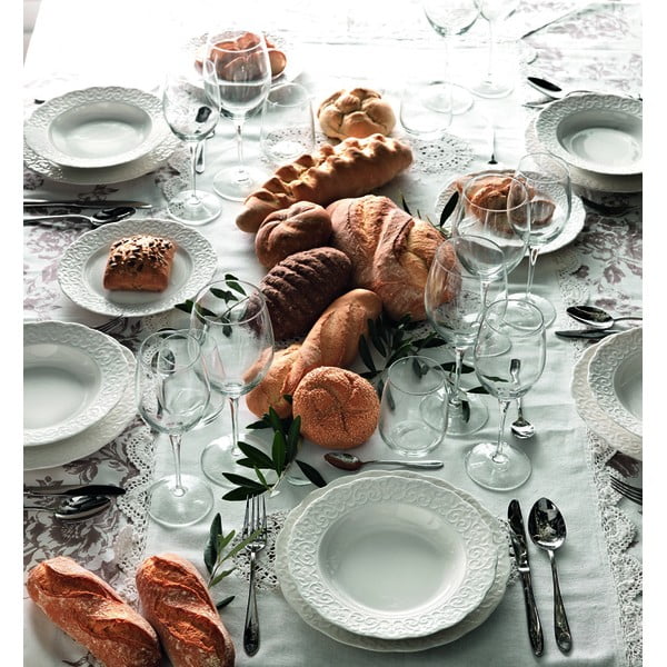 Valge sügav portselanist taldrik ø 22 cm Gran Gala - Brandani-image-1