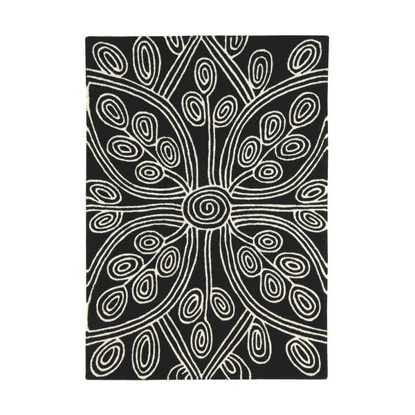 Vlněný koberec Kaya Black 120x170 cm