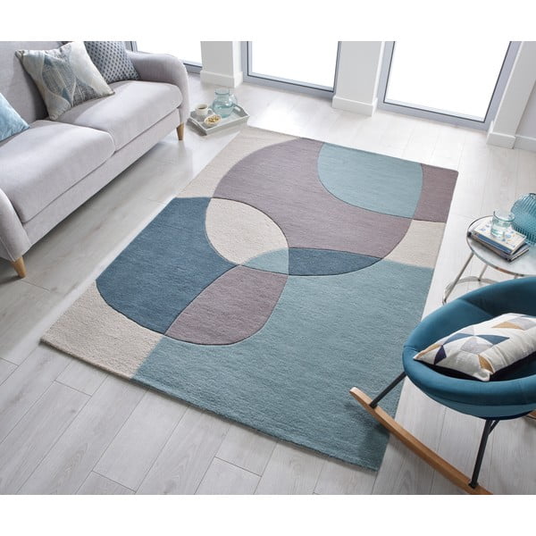 Sinine/beež villane vaip 120x170 cm Glow - Flair Rugs-image-1