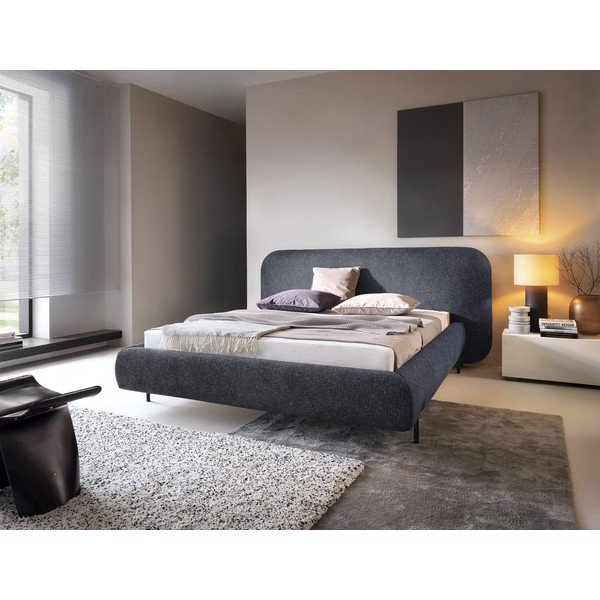 Sinine polsterdatud kaheinimesevoodi koos panipaiga ja voodipõhjaga 180x200 cm Pointt - ELTAP-image-1