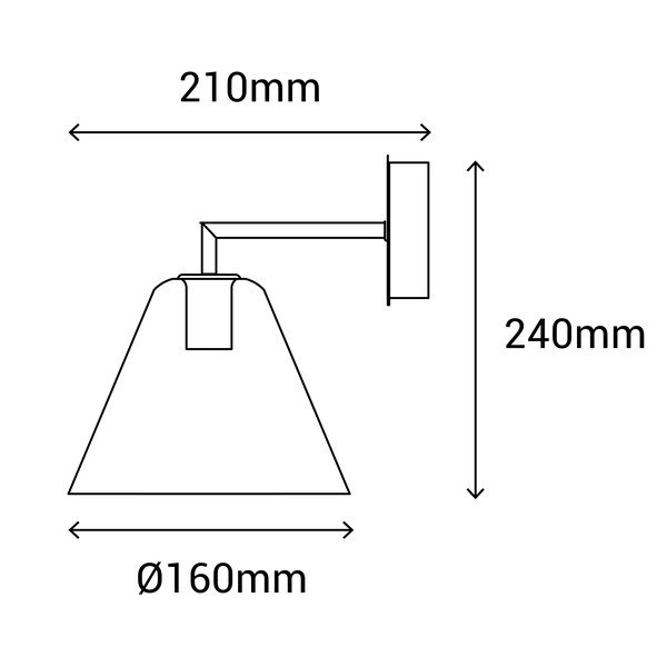 Pronksi värvi seinalamp, ø 16 cm Gasby - SULION-image-3