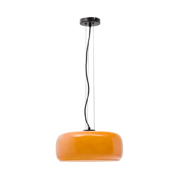 Oranž LED-rippvalgusti klaasist varjuga ø 38 cm Reig - Kave Home