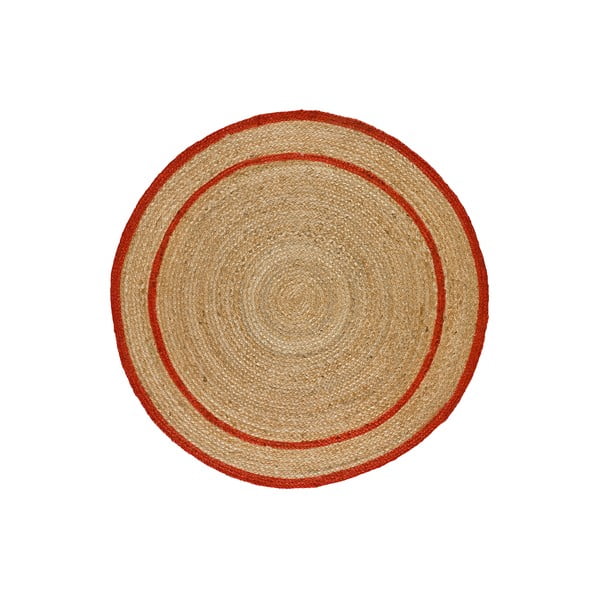 Punane-puiduvärvi ümmargune vaip ø 90 cm Mahon - Universal