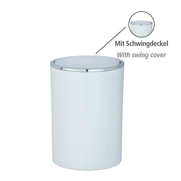 Valge plastikust prügikast 5 l Inca - Wenko-image-2