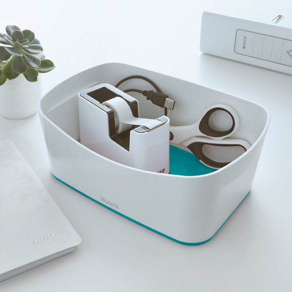 Valge-türkiissinine plastist hoiukarp MyBox - Leitz-image-1
