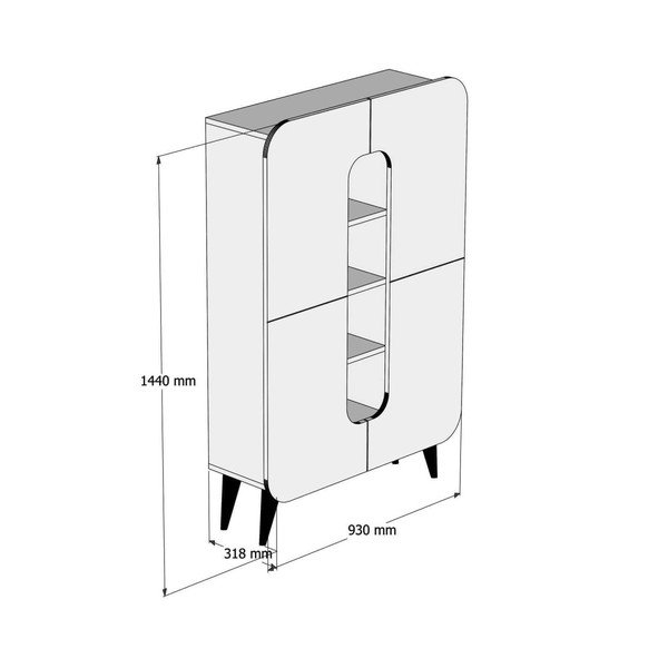 Víceúčelová skříň s policí Mine-image-2