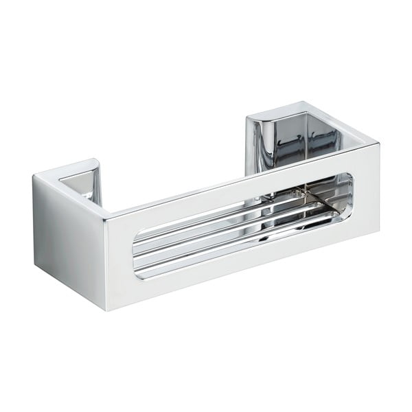 Hõbedane isekandev plastikust vannitoa riiul Bralia - Wenko-image-2