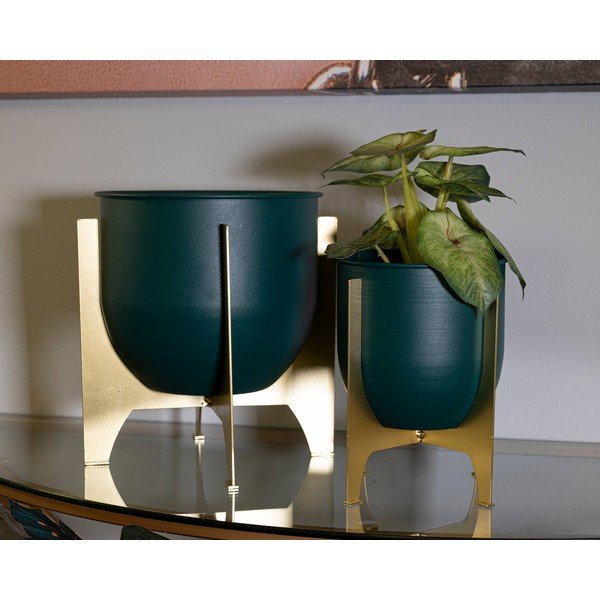 Metall lillepoti katted komplektis  2 tk ø 24 cm Grent Shet – Mauro Ferretti-image-1