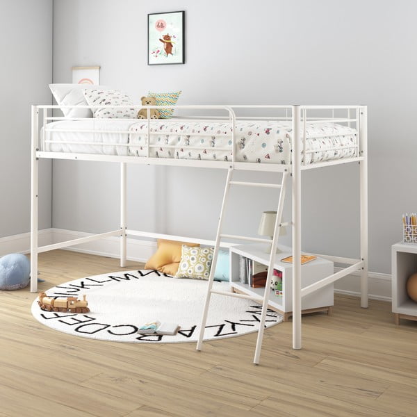 Valge tõstetud lastevoodi 90x200 cm Jodie - Støraa-image-2