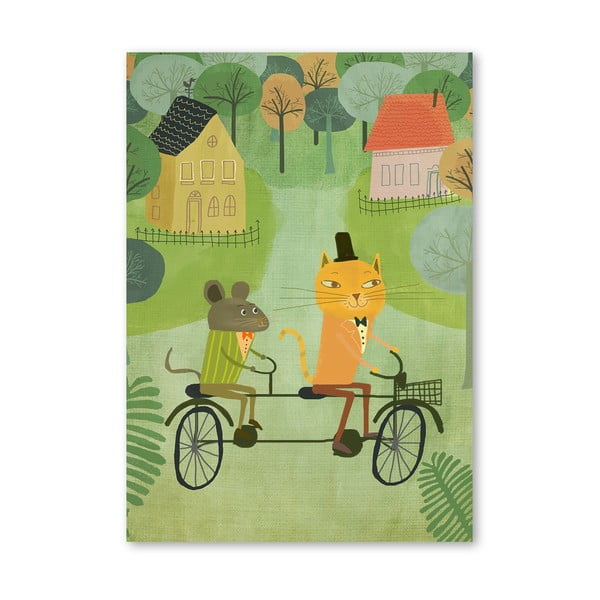 Plakát od Mia Charro - Cat And Bicycle