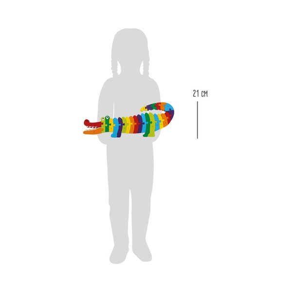 Hariduslik puidust puzzle Krokodilli ABC - Legler-image-1