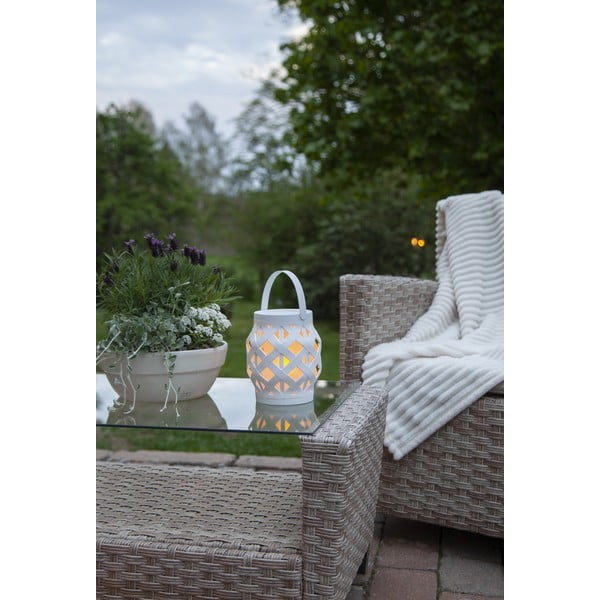 Valge latern, kõrgus 16 cm Flame - Star Trading-image-2