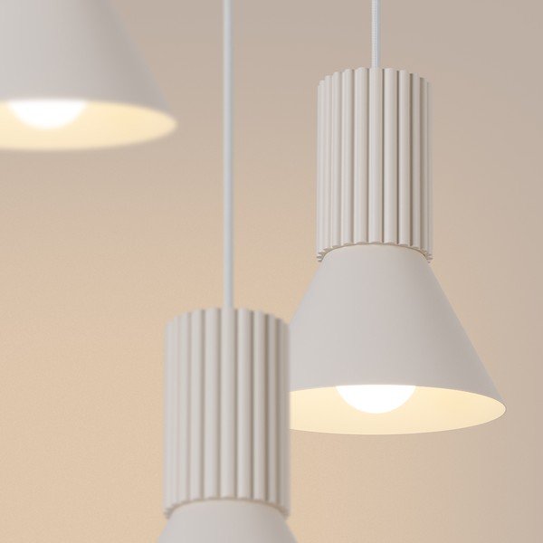 Beež metallist ripplamp ø 30 cm Niru - Sollux-image-4