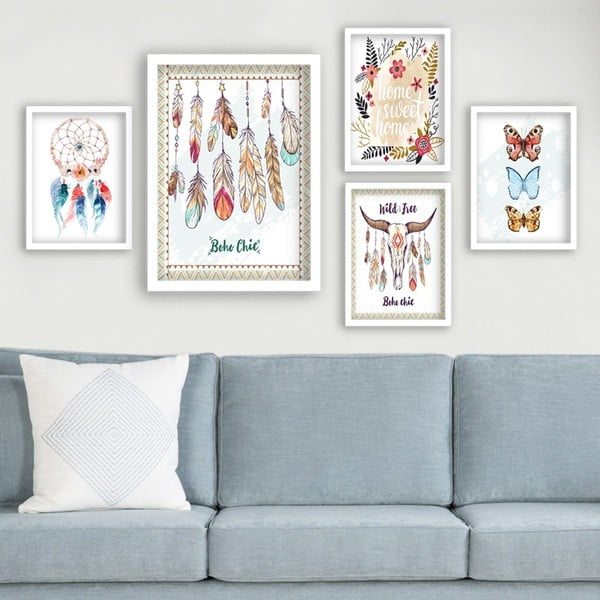 Maalid 5 tk komplektis Boho - Wallity-image-1