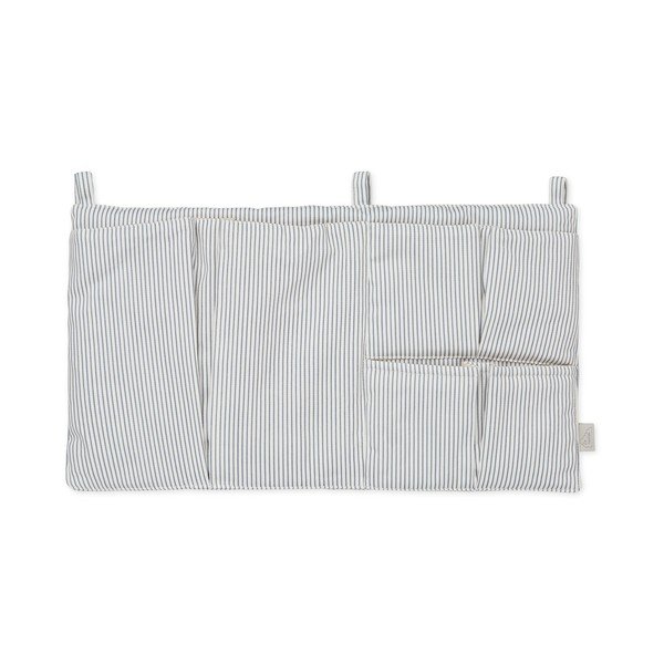 Helesinine orgaanilisest puuvillast võrevoodi tasku 42 cm Classic Stripes Blue - Cam Cam Copenhagen