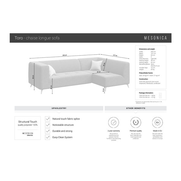 Tumehall nurgas diivan , vasakpoolne nurk Toro - MESONICA-image-4
