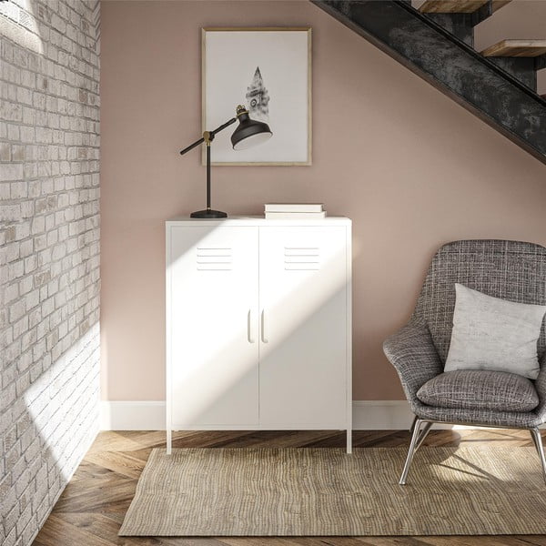 Valge metallist kapp 40x102x80 cm Mission District - Støraa-image-2