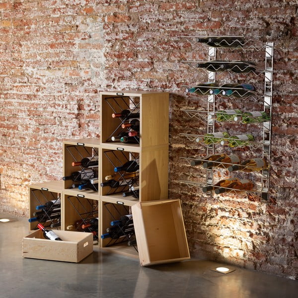 Tuhkpuidu spoonist veinihoidja, pudelite arv 12, 36,5x36x29 cm Macon - Compactor-image-1