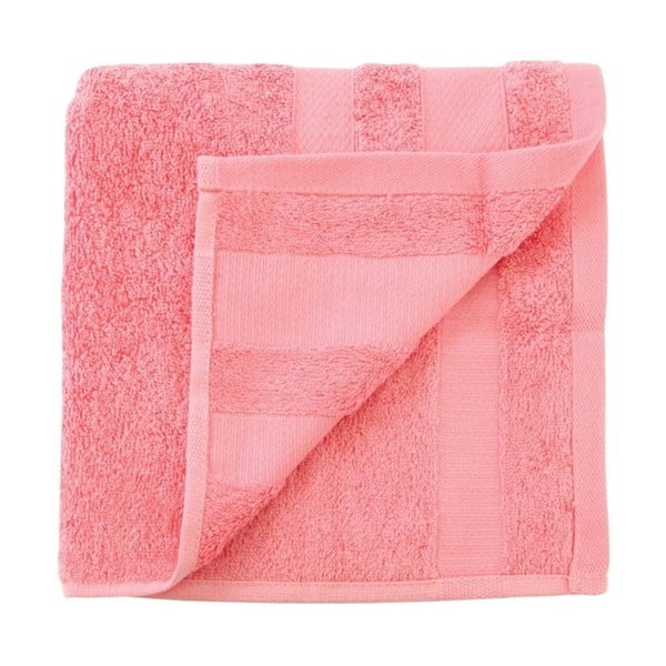 Lososově růžový ručník Jolie, 50 x 90 cm