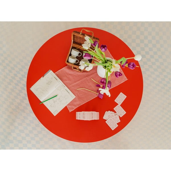 Punane ümmargune diivanilaud ø 80 cm Pausa - Really Nice Things-image-3