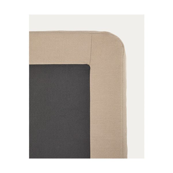 Taupepruun polsterdatud üheinimesevoodi ilma peatsita 90x200 cm Jaira - Kave Home-image-4