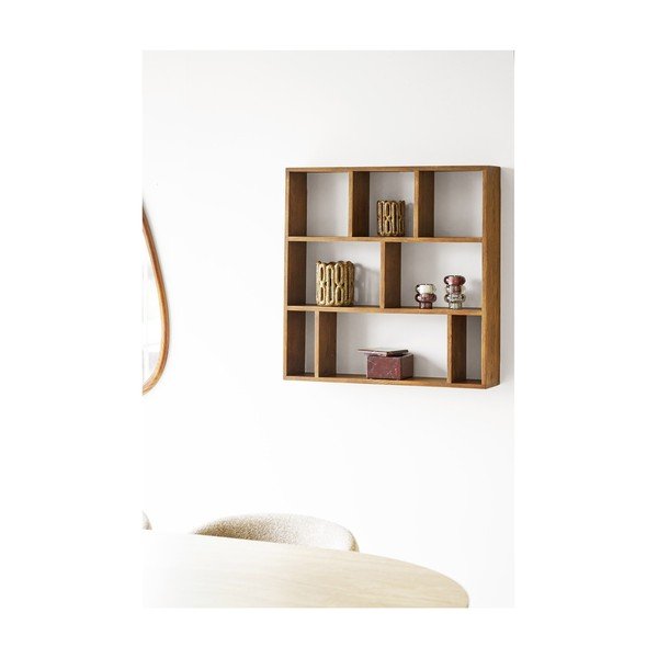 Tumepruun tammepuidust riiul 70 cm Townsville - House Nordic-image-1