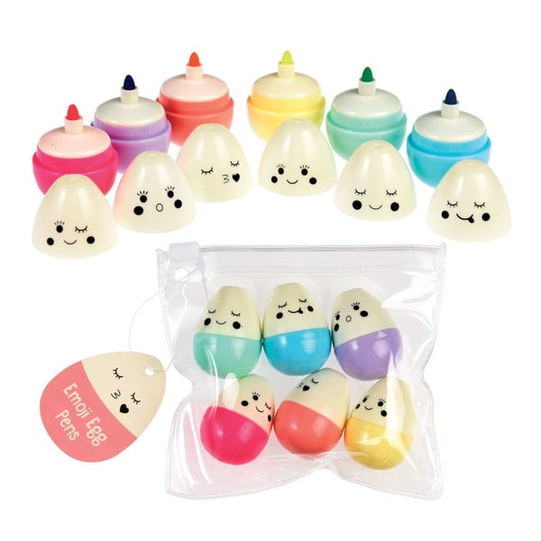 6 Emoji-munade markerite komplekt - Rex London-image-2