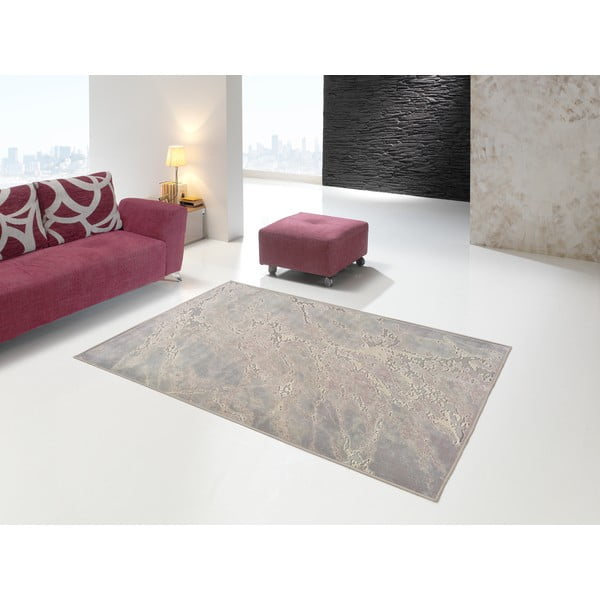 Hall ja beež viskoosist vaip Margot Marble, 140 x 200 cm - Universal-image-1