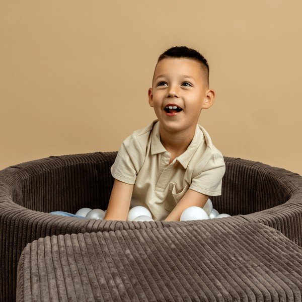 Türkiissinine velvetist pallibassein ø 90x30 cm Montessori - Meowbaby-image-4