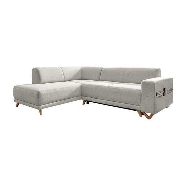 Beež nurgadiivanvoodi panipaigaga (vasak nurk/L-kujuline) Classy Sophie – Miuform