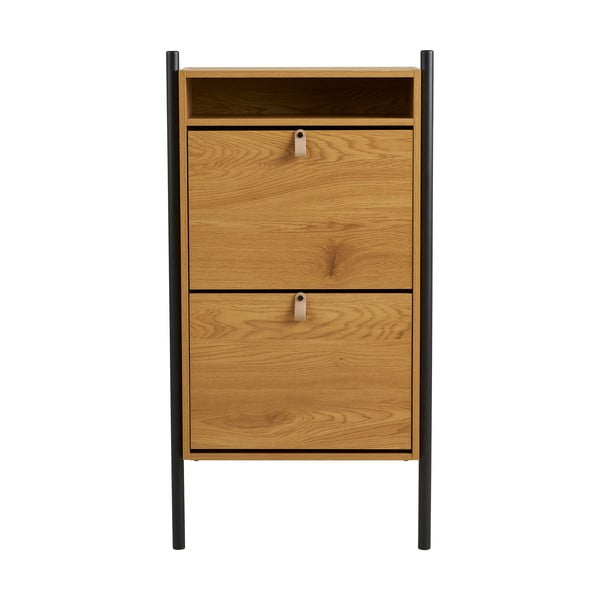 Väljatõmmatav jalanõukapp tammepuidu imitatsiooniga 62x118x26 cm Barco – House Nordic