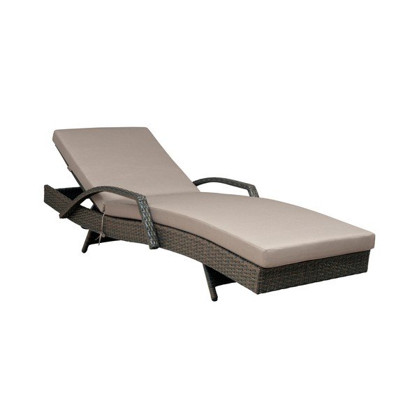 Pruun-beež kunstlikust rotangist aia lamamistool Redondo - Unique Furniture