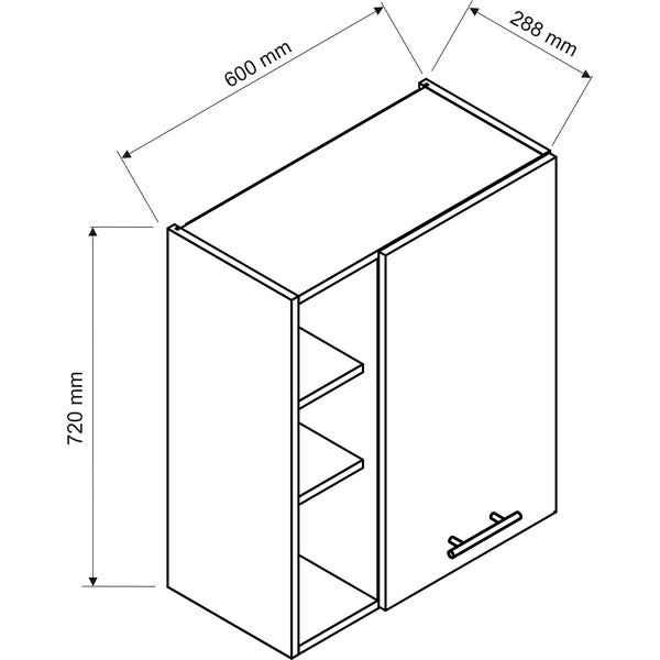 Ülemine köögikapp (laius 60 cm) Brodie - STOLKAR-image-2
