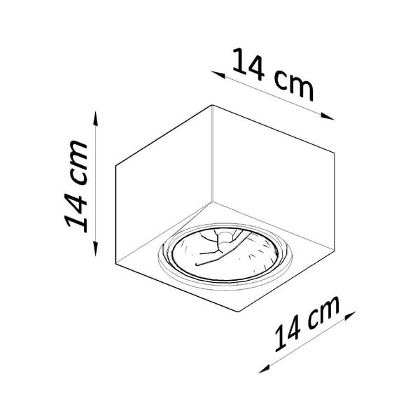 Valge laevalgusti 14x14 cm Duozone - Sollux-image-4