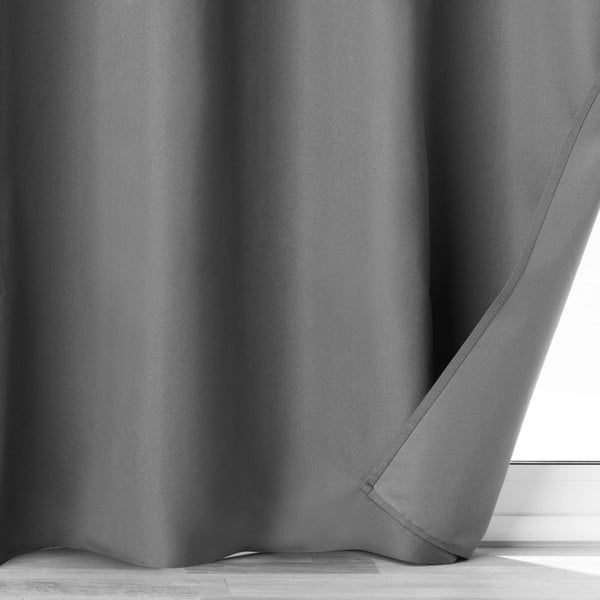 Antratsiitne mikrokiududest pimendav kardin 140x260 cm Obscure - douceur d'intérieur-image-2