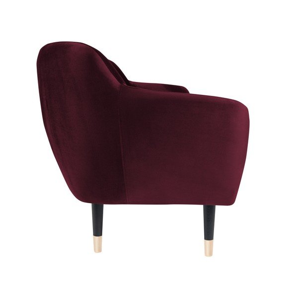 Vínově červená pohovka s černými nohami Mazzini Sofas Amelie, 158 cm-image-3