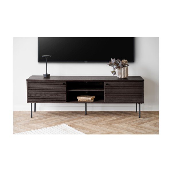 Pruun TV-alus tamme toonis 40 × 50 × 150 cm Kyoto – House Nordic-image-1