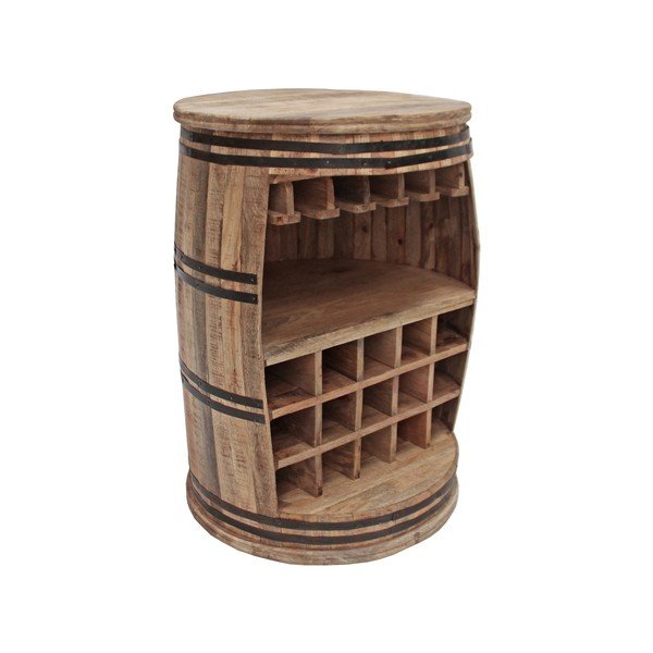 Vinotéka z mangového dřeva Canett Barrel