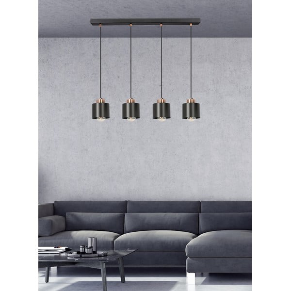 Must metallist rippvalgusti 12x75 cm Olena - Candellux Lighting-image-1