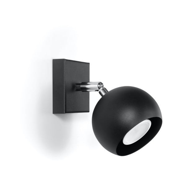 Černé nástěnné svítidlo Sollux Ollo-image-1