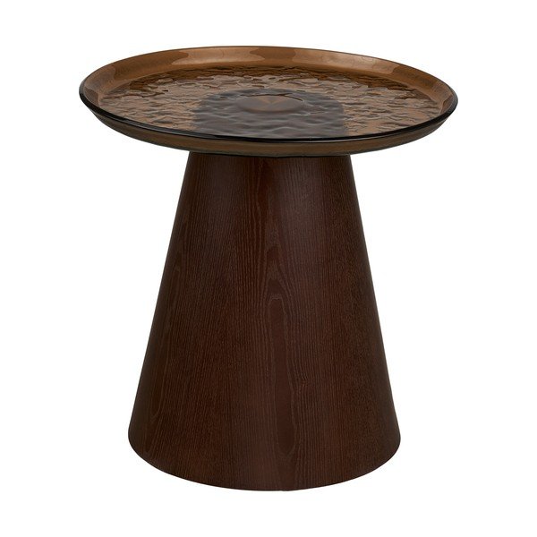 Ümmargune abilaud klaasist pealispinnaga ø 50 cm Orvieto - House Nordic