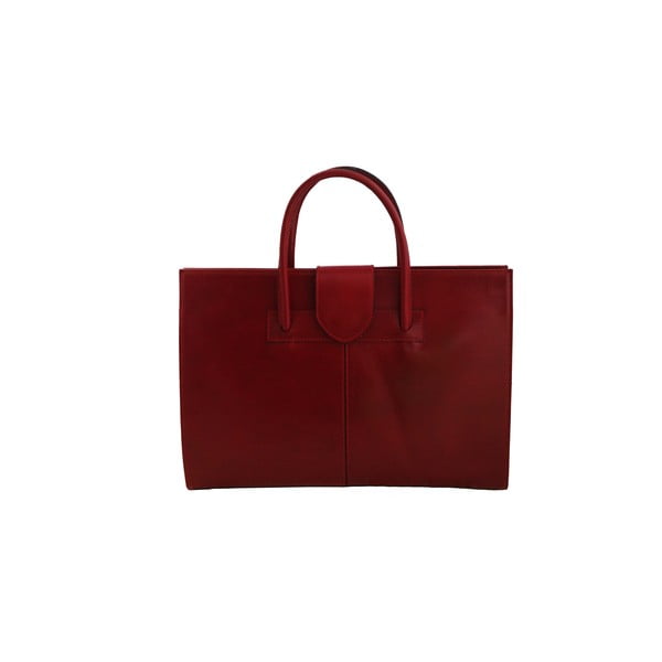 Kožená kabelka Montefalco, červená