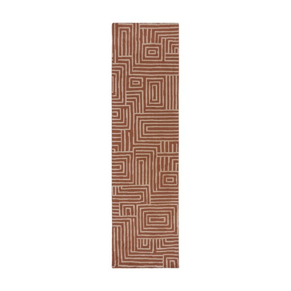 Terrakottapunane vaip 80x300 cm Kylo - Flair Rugs