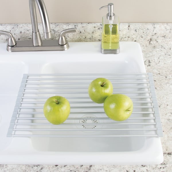 Hõbedane metall valamu äravooluvõrk  47x28 cm Metro – iDesign-image-1